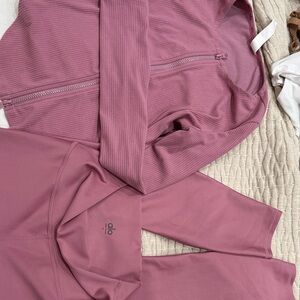 ALO Yoga Dusty Rose Zip-Up Jacket